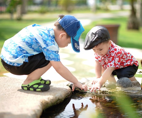 Boys Playing Outside